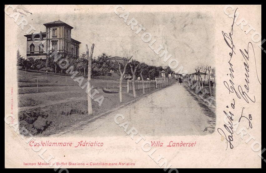 Pescara Castellammare Adriatico Villa Landerset Alterocca cartolina GM0924 – fronte