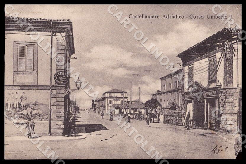 Pescara Castellammare Adriatico Corso Umberto I STRAPPI FORO cartolina GM0927 – fronte