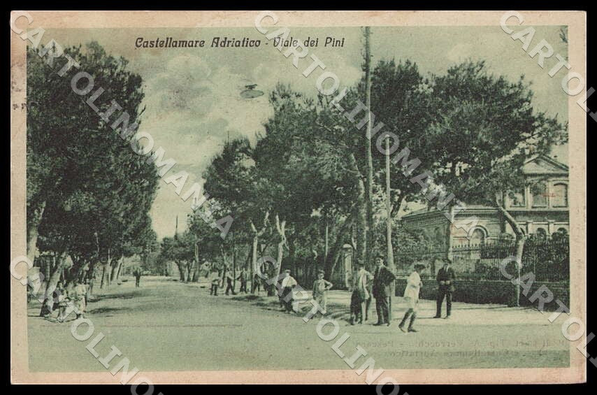 Pescara Castellammare Adriatico Viale dei Pini cartolina GM0928 – fronte