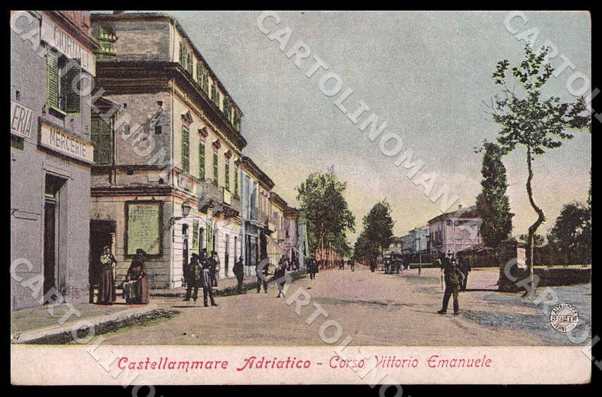 Pescara Castellammare Adriatico Corso Vittorio Emanuele cartolina GM0929 – fronte