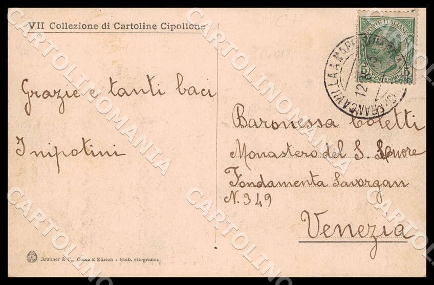Chieti Francavilla al Mare Collezione Cipollone 8 XII cartolina GM0932 – retro