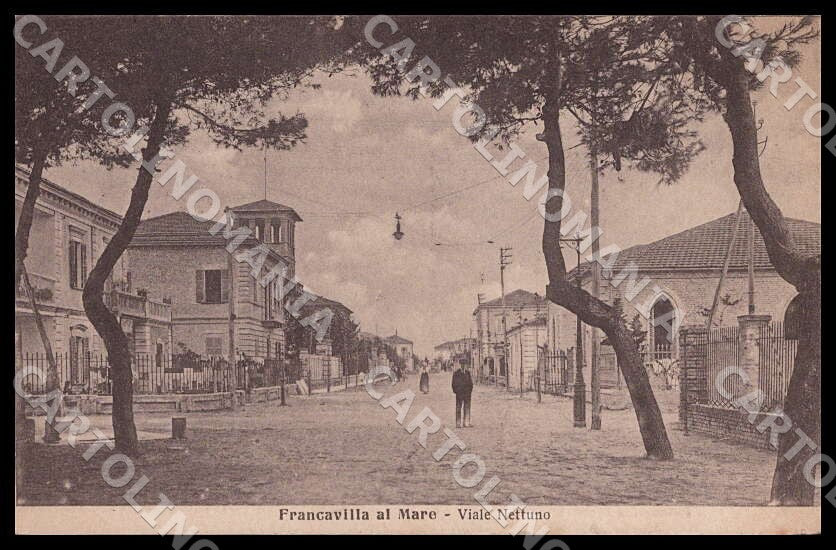 Chieti Francavilla al Mare Viale Nettuno PIEGHINE cartolina GM0934 – fronte