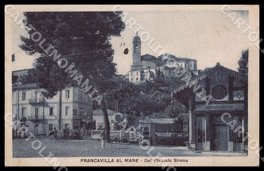 Chieti Francavilla al Mare Piazzale Sirena Parrucchiere MACCHIA cartolina GM0936 – fronte