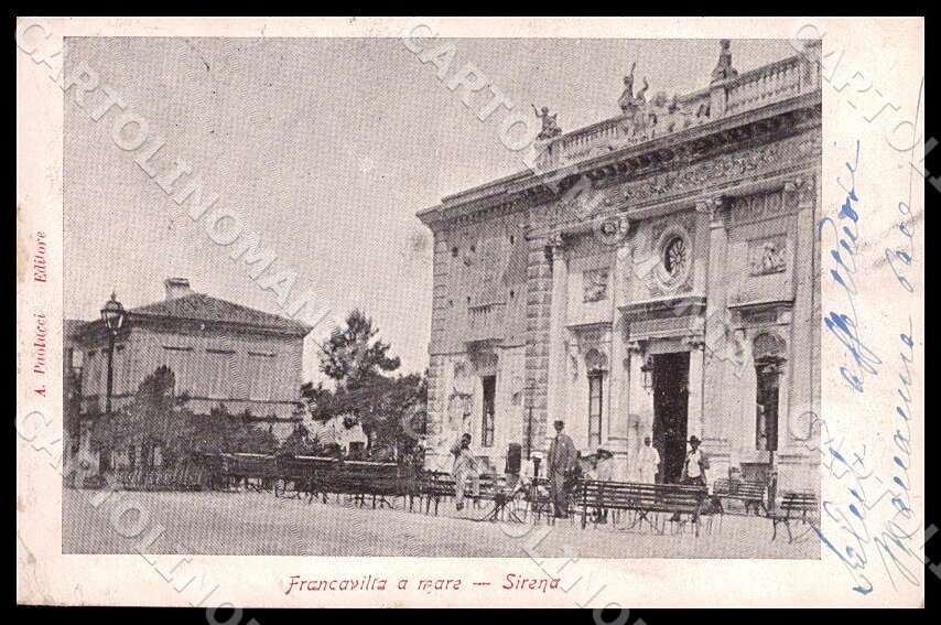 Chieti Francavilla al Mare Sirena PIEGHINE cartolina GM0937 – fronte