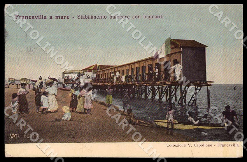 Chieti Francavilla al Mare Stabilimento STRAPPINO PIEGHINA cartolina GM0944 – fronte
