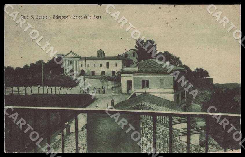 Pescara Città Sant'Angelo Belvedere Largo Fiera ABRASA cartolina GM0952 – fronte
