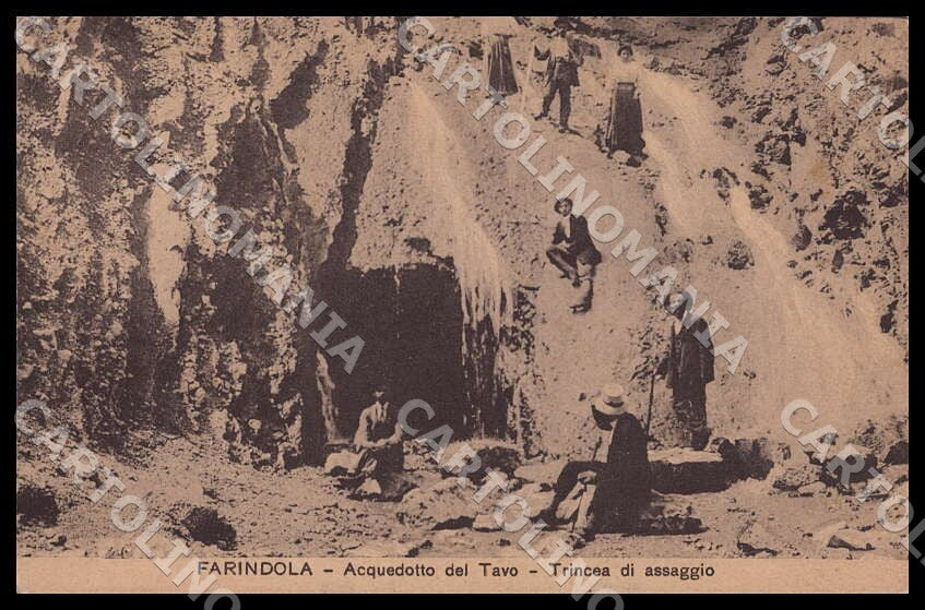 Pescara Farindola Acquedotto Tavo Trincea assaggio cartolina GM0956 – fronte