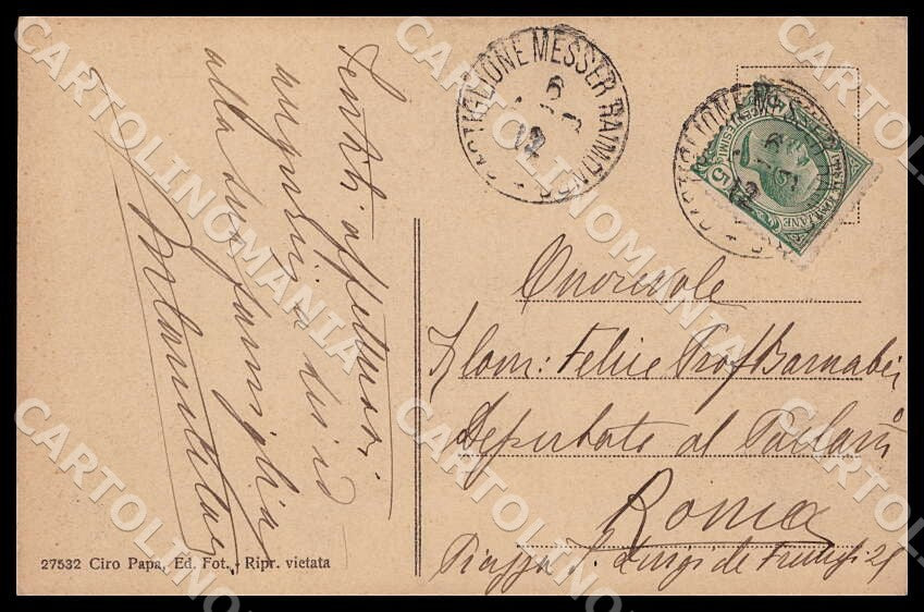 Pescara Farindola Acquedotto Tavo Trincea assaggio cartolina GM0956 – retro