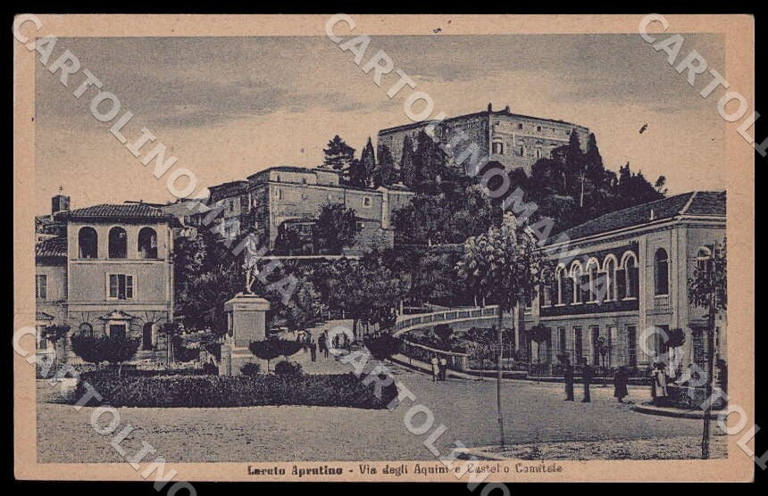 Pescara Loreto Aprutino Via Aquini Castello Comitale STRAPPO cartolina GM0957 – fronte