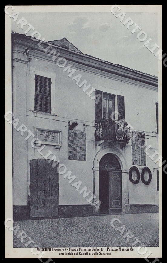Pescara Moscufo Piazza Principe Umberto Palazzo Municipale cartolina GM0961 – fronte