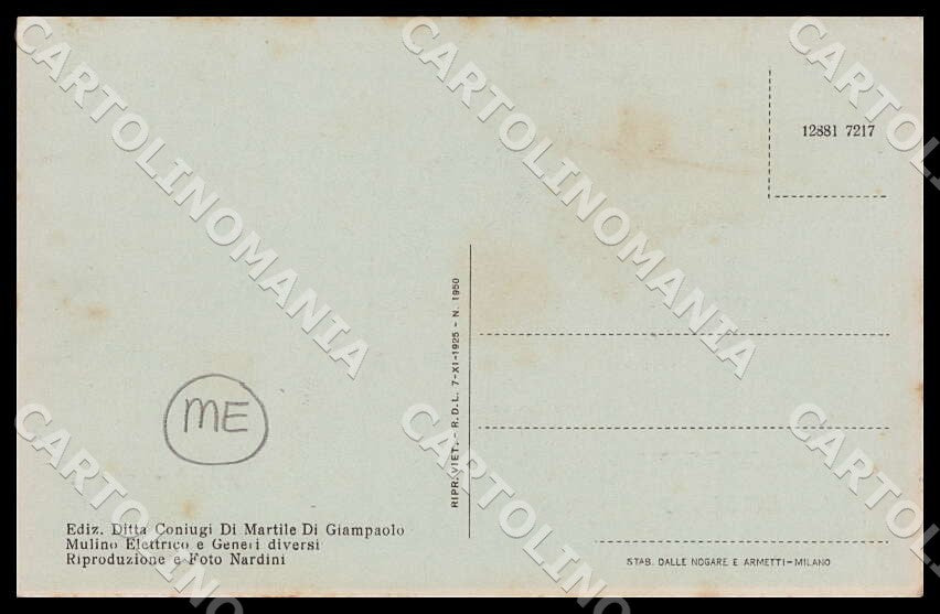 Pescara Moscufo Ricordo Panorama MACCHIE cartolina GM0962 – retro