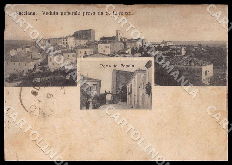 Pescara Nocciano Porta del Popolo RIFILATA MACCHIE cartolina GM0968 – fronte