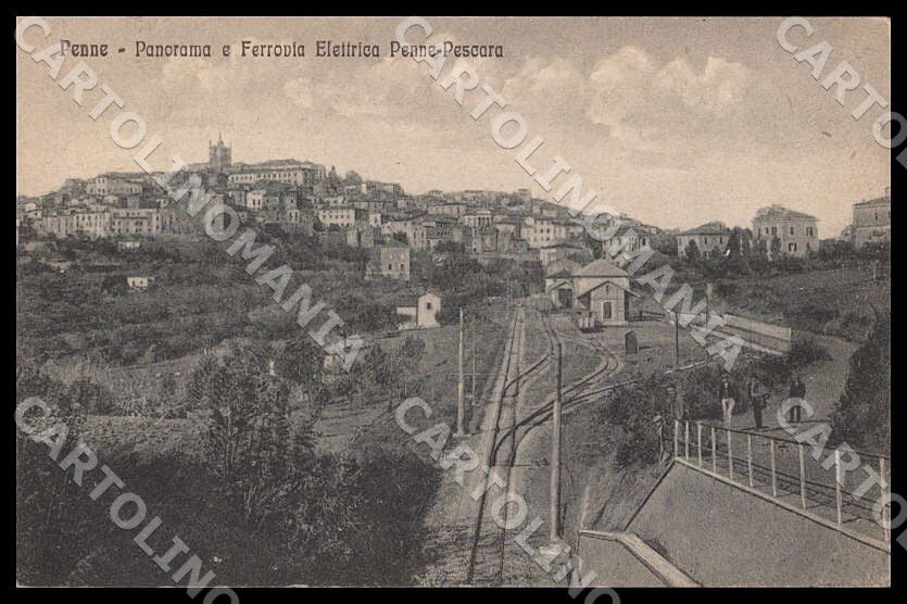 Pescara Penne Panorama Ferrovia Elettrica Stazione cartolina GM0972 – fronte
