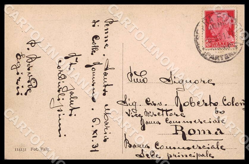 Pescara Penne Panorama Ferrovia Elettrica Stazione cartolina GM0972 – retro