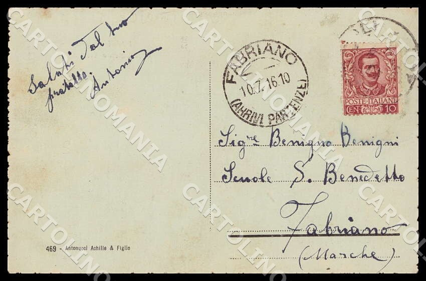 Pescara Buosi Bussi sul Tirino Stabilimento Elettrochimico cartolina GM0975 – retro