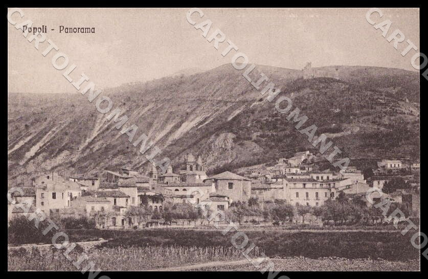 Pescara Popoli Panorama RIFILATA cartolina GM0980 – fronte