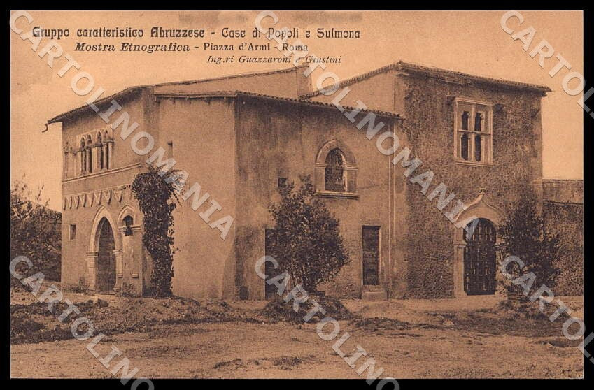 Roma Città Gruppo caratteristico Abruzzese Case Popoli Sulmona cartolina GM0981 – fronte