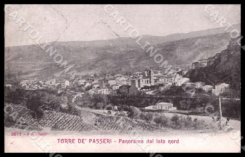 Pescara Torre de' Passeri Panorama lato nord cartolina GM0987 – fronte