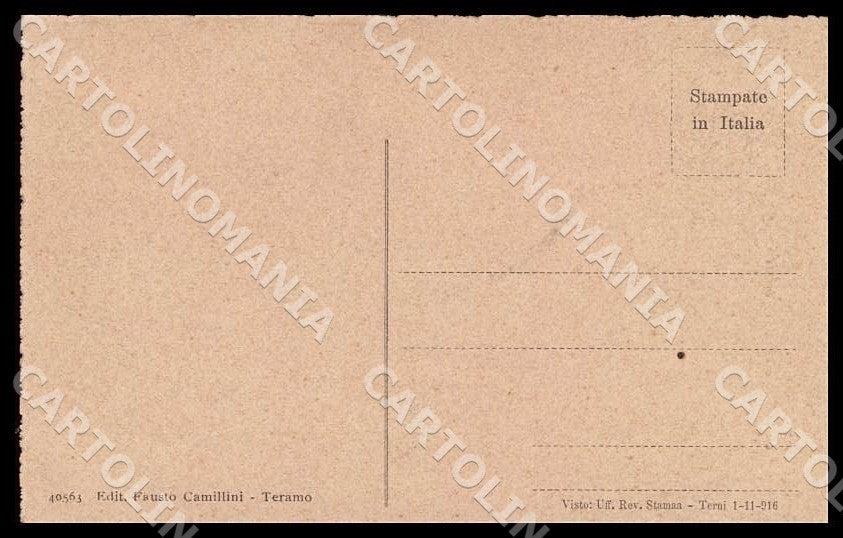 Teramo Città Castello Medioevale Professore Della Monica cartolina GM0989 – retro