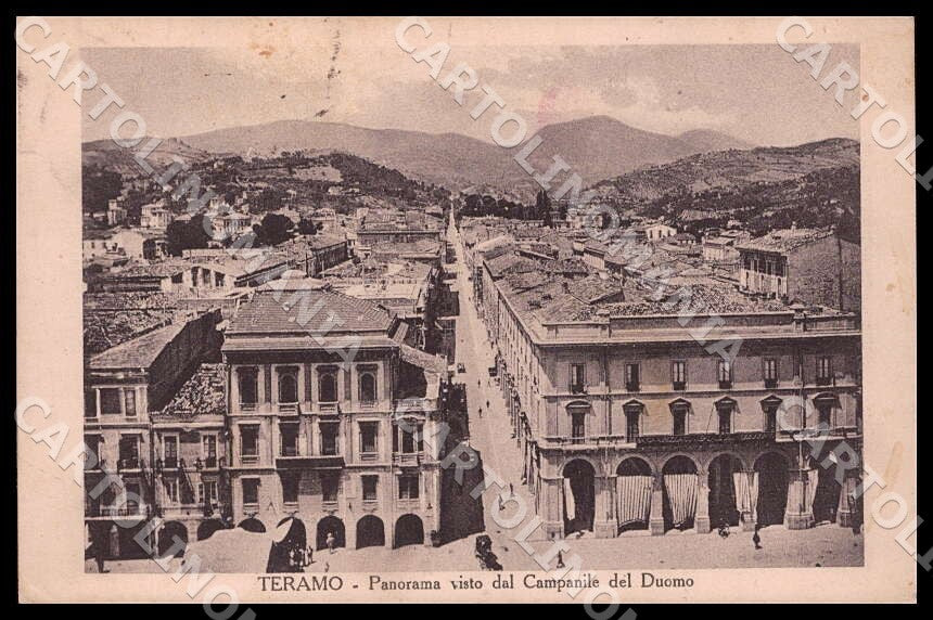 Teramo Città Panorama visto dal Campanile Duomo cartolina GM0994 – fronte