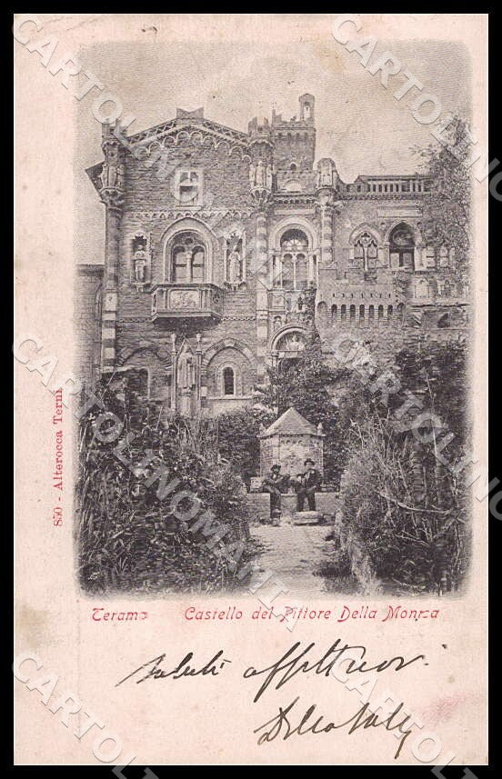 Teramo Città Castello Pittore Della Monica Alterocca 850 cartolina GM1002 – fronte