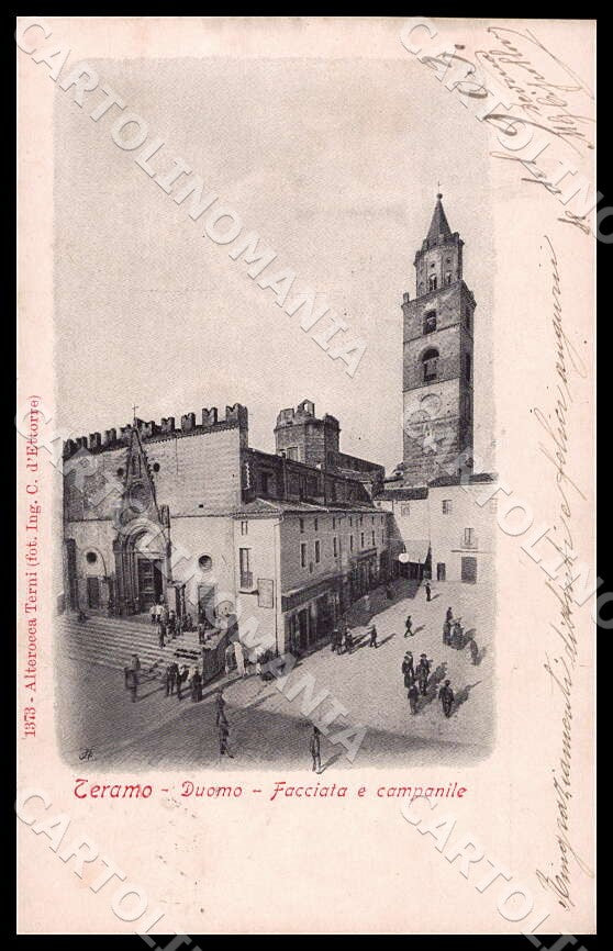Teramo Città Duomo Facciata campanile Alterocca 1373 cartolina GM1003 – fronte