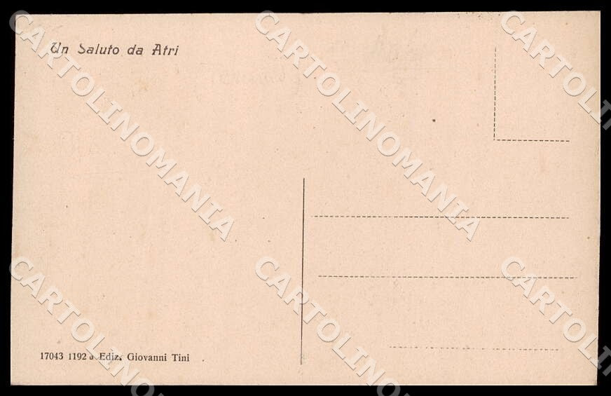 Teramo Atri Palazzo Ducale cartolina GM1008 – retro