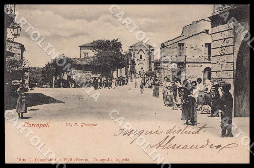 Teramo Corropoli Via San Giuseppe PIEGA cartolina GM1020 – fronte