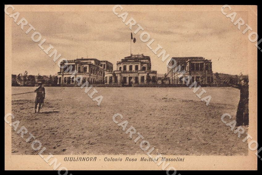 Teramo Giulianova Colonia Rosa Maltoni Mussolini PIEGHINA cartolina GM1023 – fronte
