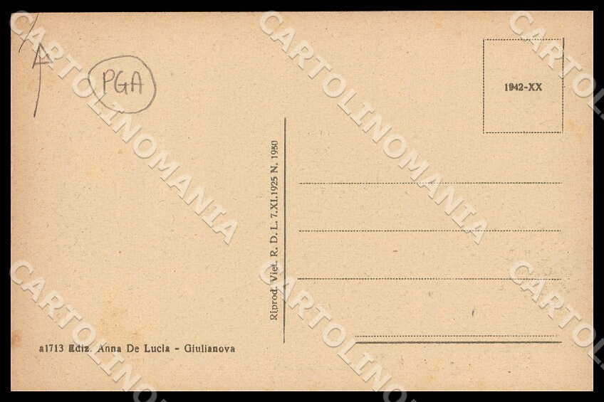 Teramo Giulianova Colonia Rosa Maltoni Mussolini PIEGHINA cartolina GM1023 – retro