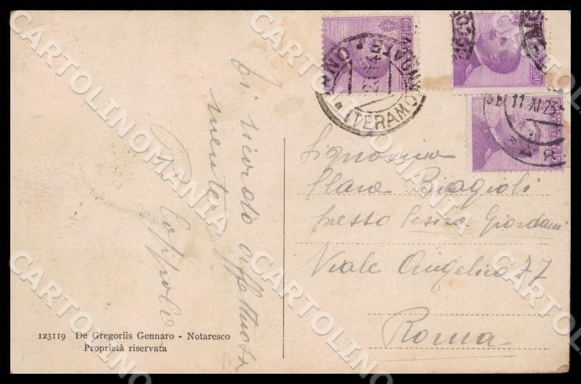 Teramo Notaresco Panorama Gregge cartolina GM1034 – retro