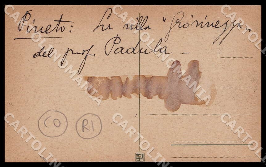 Teramo Pineto Villa Padula COLLA RIFILATA cartolina GM1036 – retro