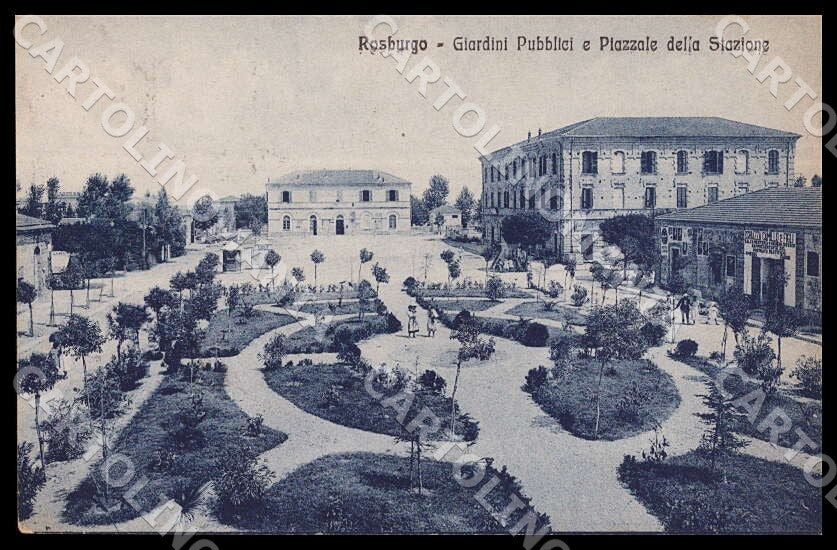 Teramo Roseto degli Abruzzi Rosburgo Giardini Pubblici Piazzale cartolina GM1039 – fronte