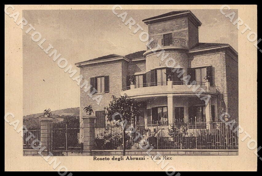 Teramo Roseto degli Abruzzi Villa Ricci cartolina GM1042 – fronte