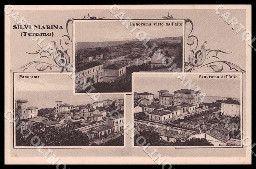 Teramo Silvi Marina Panorama visto alto cartolina GM1043 – fronte