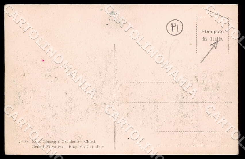 Chieti Città Villa Comunale Regio Istituto Tecnico Scuola PIEGA cartolina GM1050 – retro