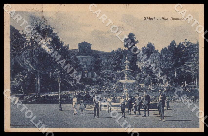 Chieti Città Villa Comunale STRAPPINO PIEGHINE cartolina GM1053 – fronte