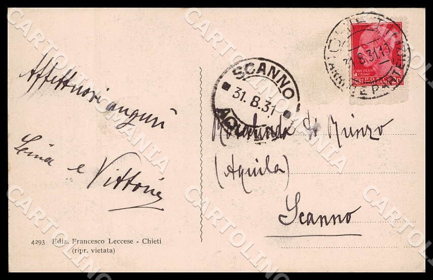 Chieti Città Veduta Campanile Duomo cartolina GM1057 – retro