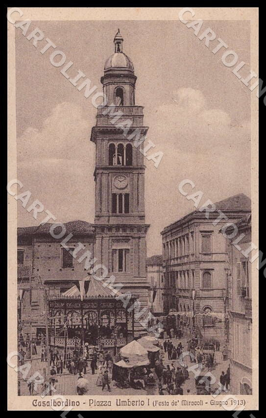 Chieti Casalbordino Piazza Umberto I Carretto Mercato cartolina GM1065 – fronte