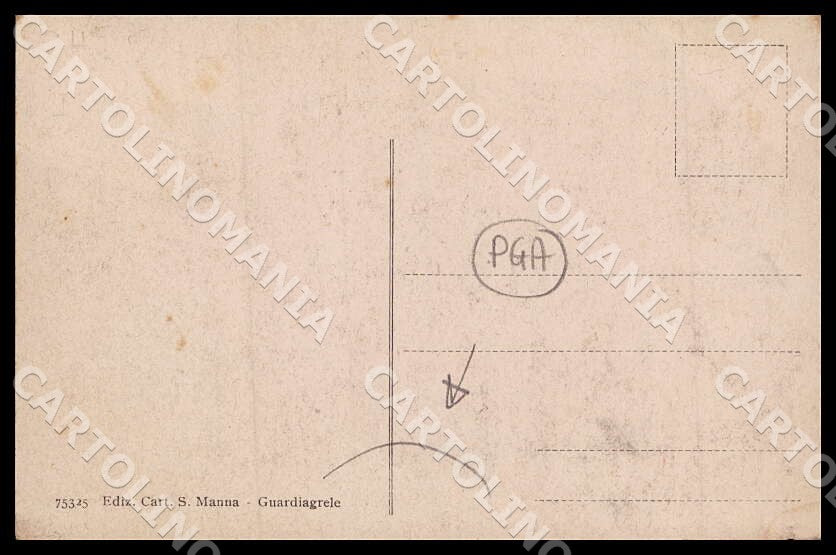 Chieti Guardiagrele Accampamento Piano Cappuccini PIEGHINA cartolina GM1072 – retro