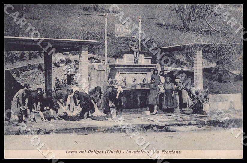 Chieti Lama dei Peligni Lavatoio Via Frentana Mestieri cartolina GM1074 – fronte