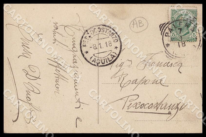 Chieti Palena Panorama ABRASA cartolina GM1081 – retro