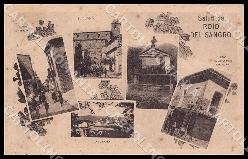 Chieti Roio del Sangro Saluti da Corso Umberto I Duomo Panorama cartolina GM1083 – fronte