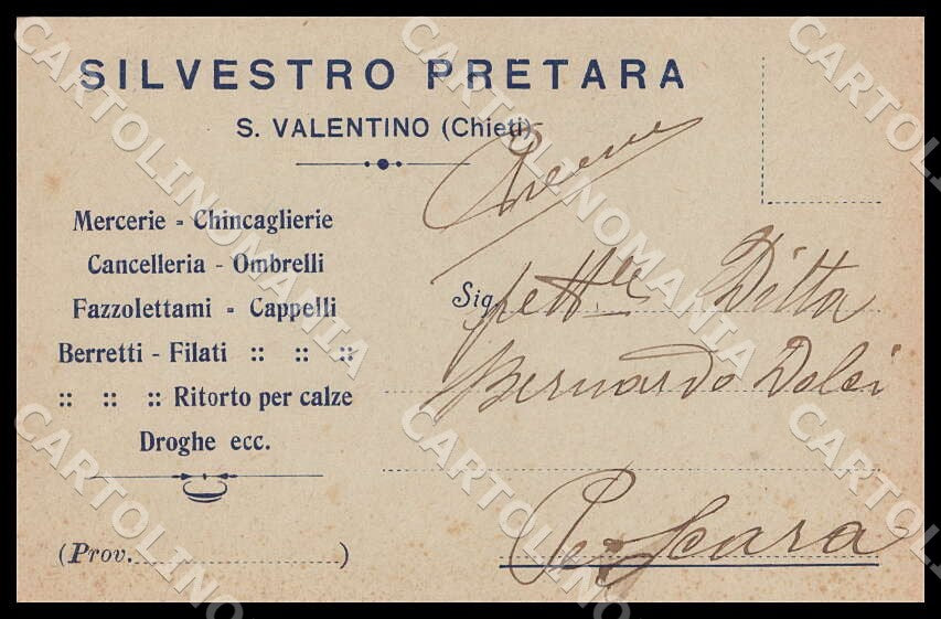 Chieti San Valentino in Abruzzo Citeriore Silvestro Pretara cartolina GM1085 – fronte
