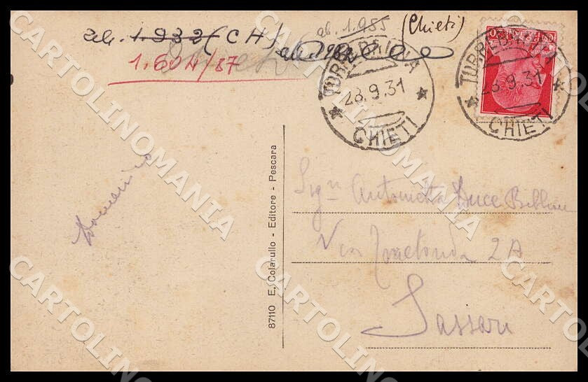 Chieti Torrebruna Panorama cartolina GM1087 – retro