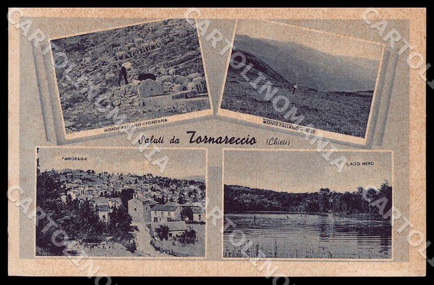 Chieti Tornareccio Saluti da Monte Pallano Fontana Panorama cartolina GM1089 – fronte