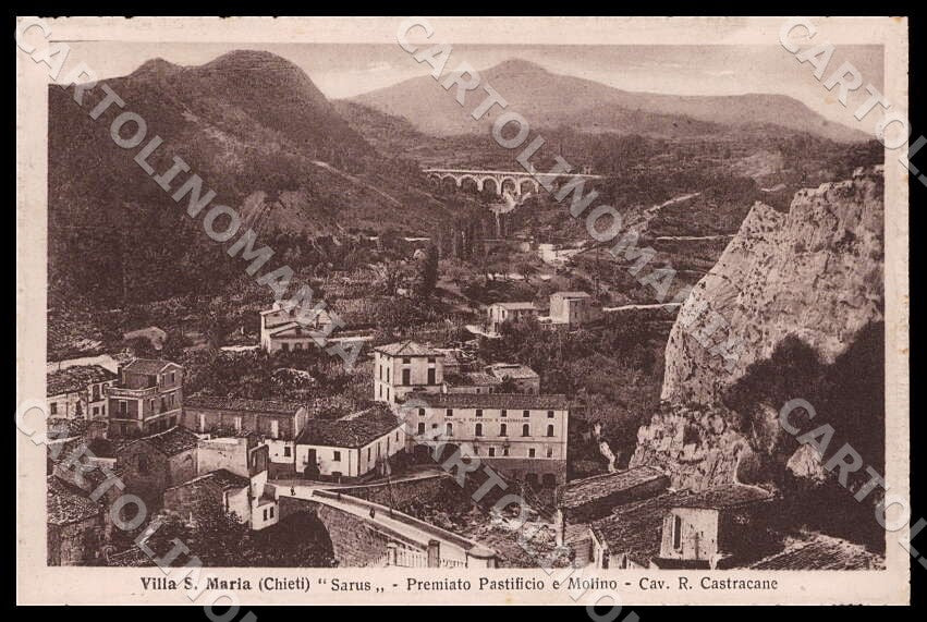 Chieti Villa Santa Maria Sarus Premiato Pastificio Molino cartolina GM1090 – fronte