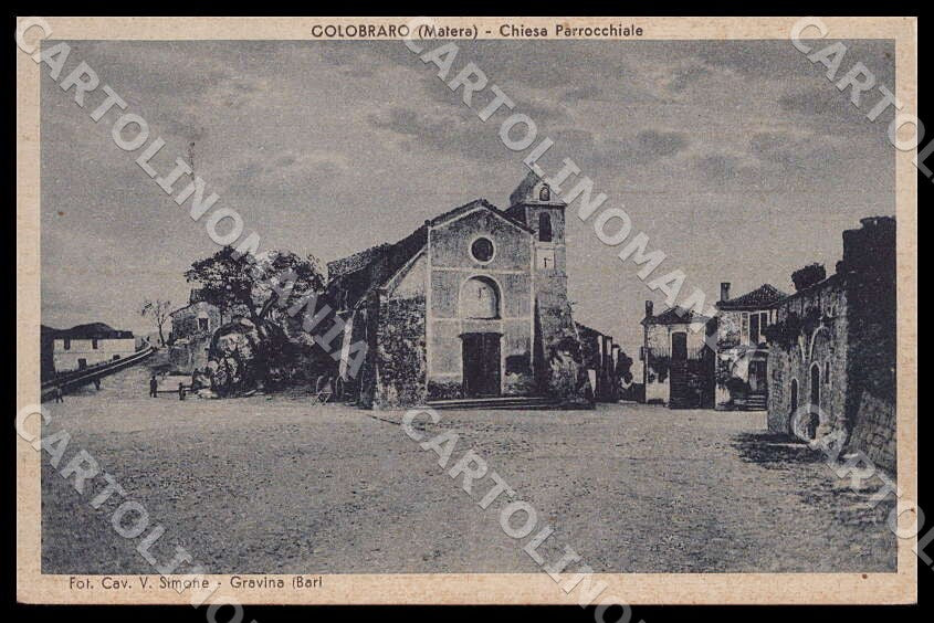 Matera Colobraro Chiesa Parrocchiale PIEGHINA cartolina GM1098 – fronte