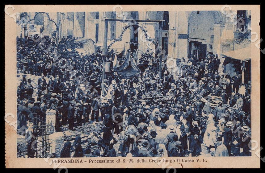 Matera Ferrandina Processione Santa Maria Croce Corso Vittorio cartolina GM1101 – fronte