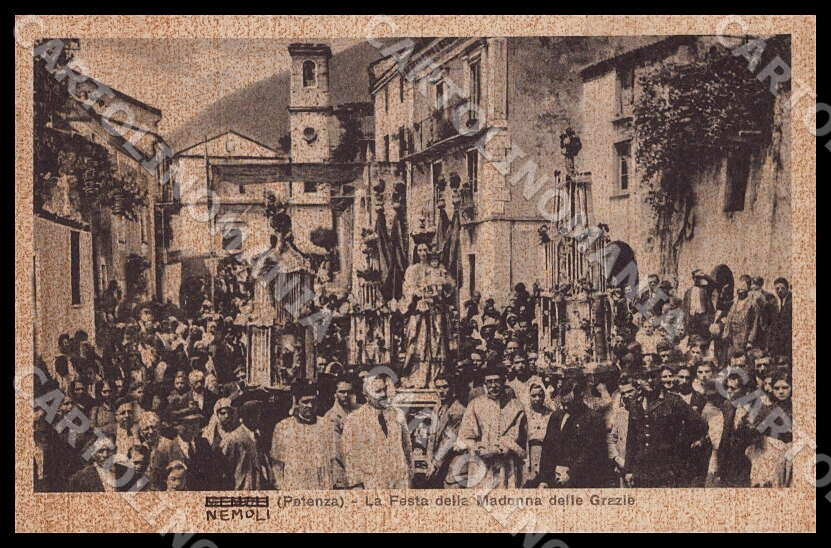 Potenza Nemoli Festa Madonna Grazie Processione Religiosi cartolina GM1106 – fronte